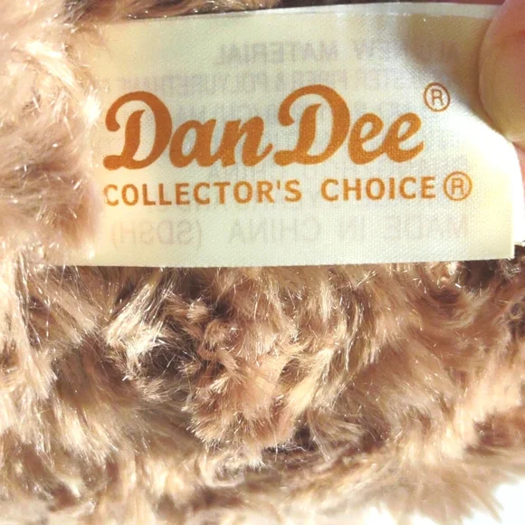 EUC Dan Dee Collector's Plush 17 " Brown Teddy Bear with Love U on the jacket - Picture 14 of 14